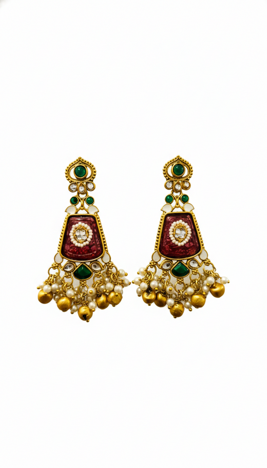 Kundan Chandbali Earrings,